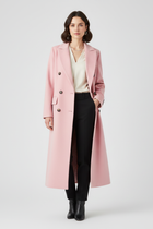 Women’s Coat with Lapel Collar and Button Fastening