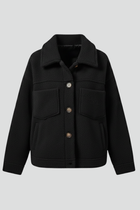 Women’s Fleece Jacket with Buttons and Generous Pockets