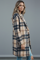 Women’s Long Coat with Buttons and Lapel