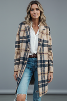 Women’s Long Coat with Buttons and Lapel