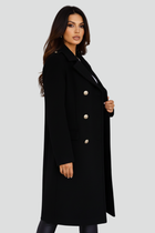 Women’s Long Coat with Double Buttons and