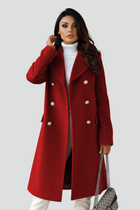 Women’s Long Coat with Double Buttons and