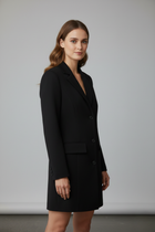 Elara | Woven Longline Blazer Coat