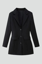 Elara | Woven Longline Blazer Coat