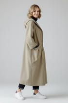 Women’s Oversized Trench Coat with Hood and Pockets