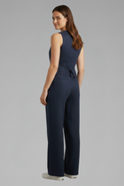 Women’s Two-Piece Set with V-Neck Waistcoat and Wide Trousers