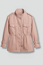 Women’s Utility Jacket with Double Breasted Closure and Belt