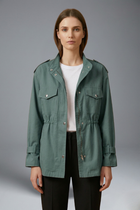 Women’s Utility Jacket with Double Breasted Closure and Belt