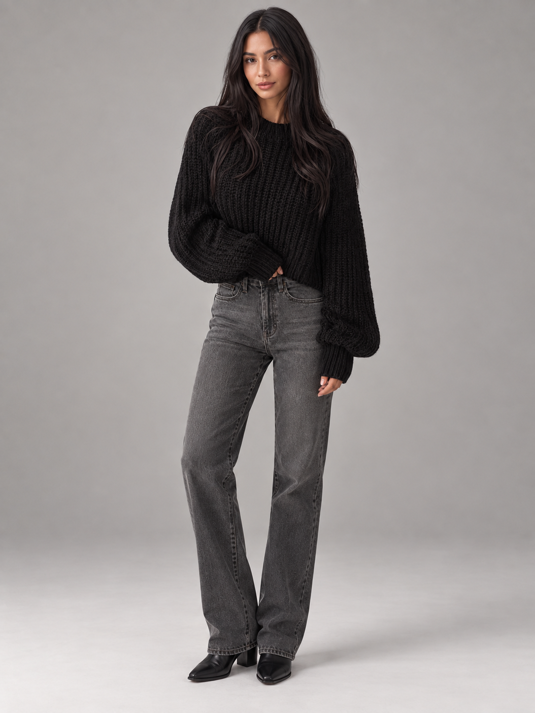 Chunky Knit Oversized Sweater Autumn Women