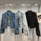 Vera | Embellished Cropped Denim Jacket