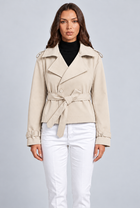 Maeve Cropped Belted Trench Jacket