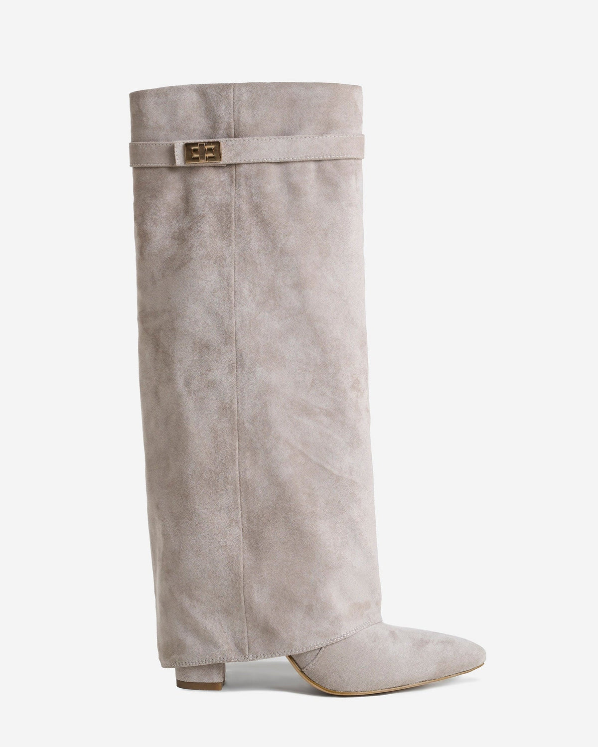 Noelle | Taupe Suede Knee High Boots