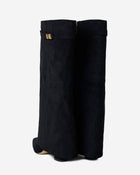Delphine | Black Suede Knee High Boots