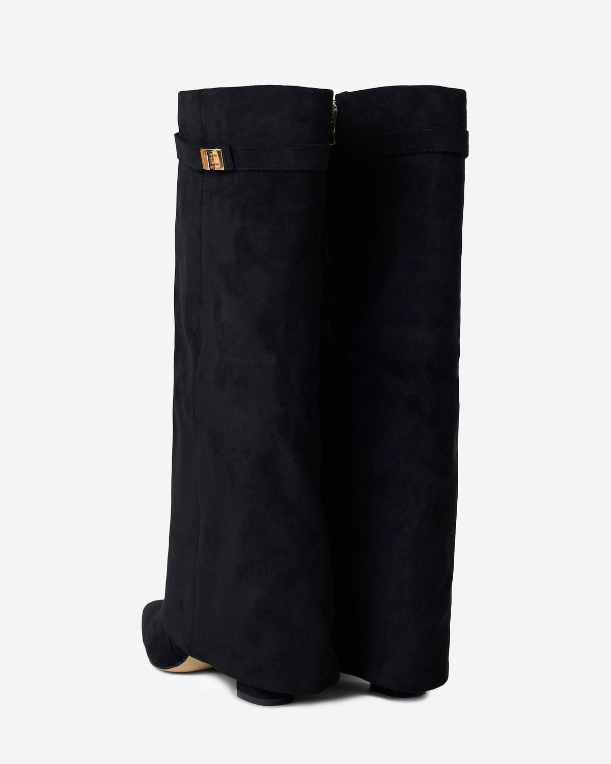 Delphine | Black Suede Knee High Boots