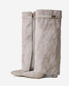 Noelle | Taupe Suede Knee High Boots