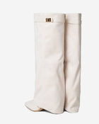 Aurelia | Cream Suede Knee High Boots
