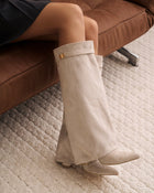 Noelle | Taupe Suede Knee High Boots
