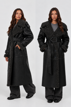 Odessa | Leather Shearling Trench Coat