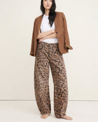 Women's Barrel-Leg Jeans Mid-Rise Wide Ankle-Length