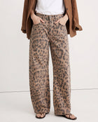 Women's Barrel-Leg Jeans Mid-Rise Wide Ankle-Length