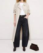Women's Barrel-Leg Jeans Mid-Rise Wide Ankle-Length