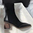 Gwendolyn | Suede Knee High Boots with Pointed Toe