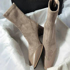 Gwendolyn | Suede Knee High Boots with Pointed Toe