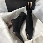 Gwendolyn | Suede Knee High Boots with Pointed Toe