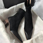 Gwendolyn | Suede Knee High Boots with Pointed Toe