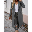 Women's Longline Tailored Coat with Turndown Collar