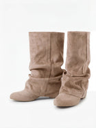 Serena | Beige Slouchy Suede Boots