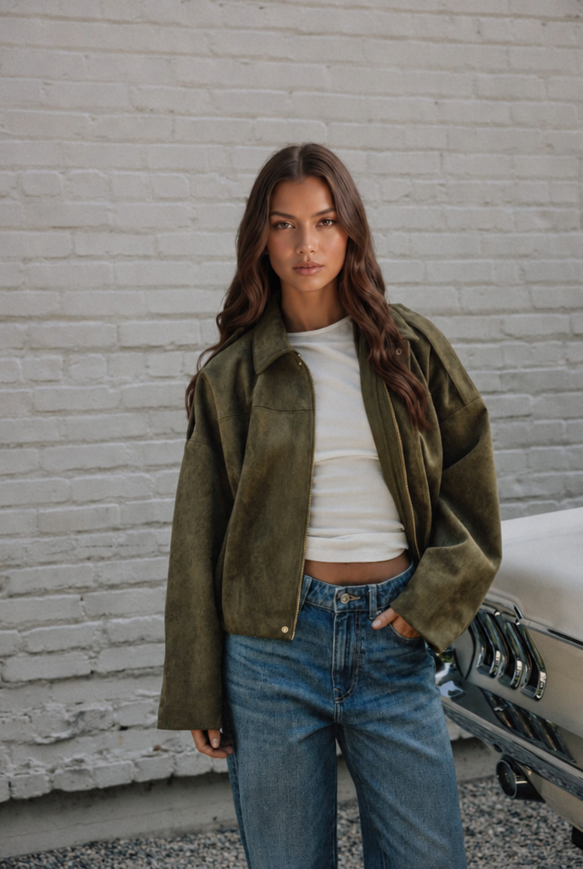 Ottilie | Oversized Suede Jacket