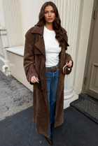 Margaux | Long Suede Trench Coat