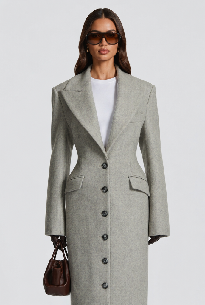 Genevieve | Tailored Longline Wool Coat