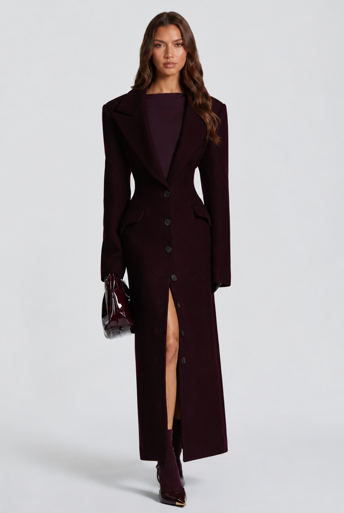 Genevieve | Tailored Longline Wool Coat