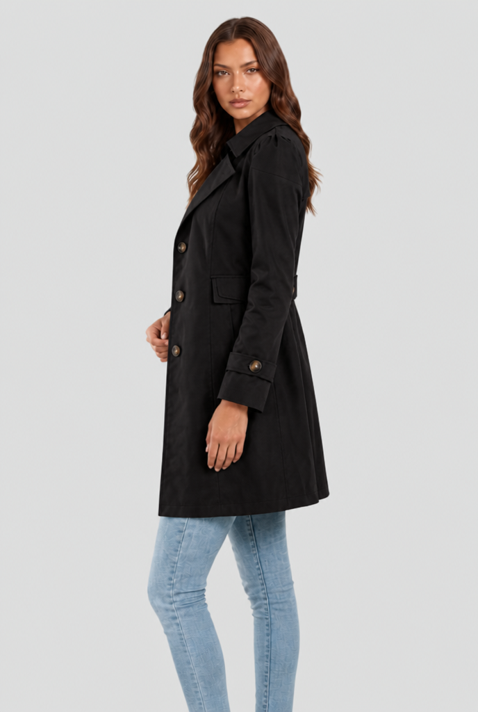 Arden | Cotton Buttoned Trench Coat