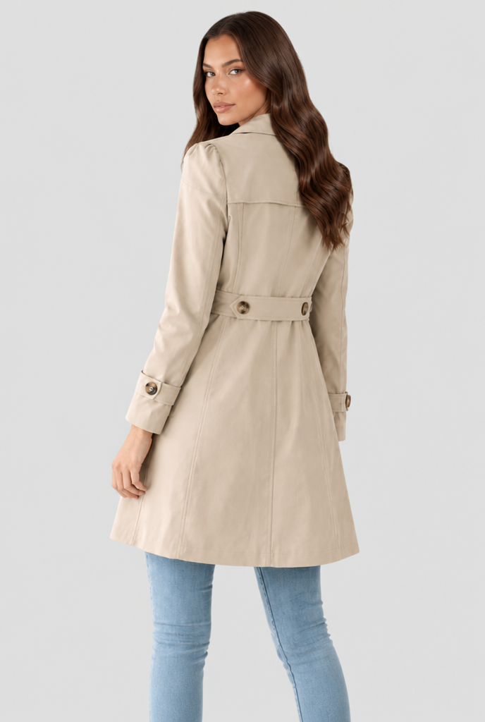 Arden | Cotton Buttoned Trench Coat