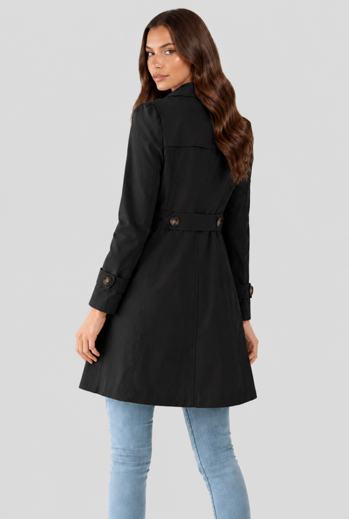Arden | Cotton Buttoned Trench Coat