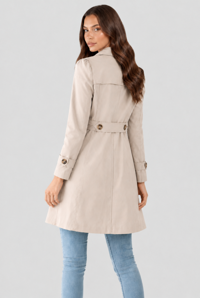 Arden | Cotton Buttoned Trench Coat