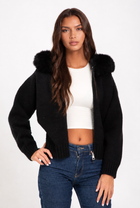 Esme | Knit Fur Hooded Coat