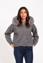 Esme | Knit Fur Hooded Coat