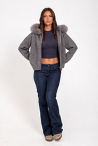 Esme | Knit Fur Hooded Coat
