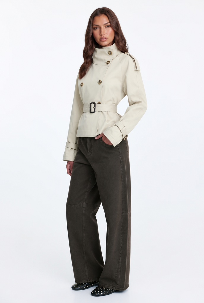 Annelise | Belted Double Breasted Trench Jacket