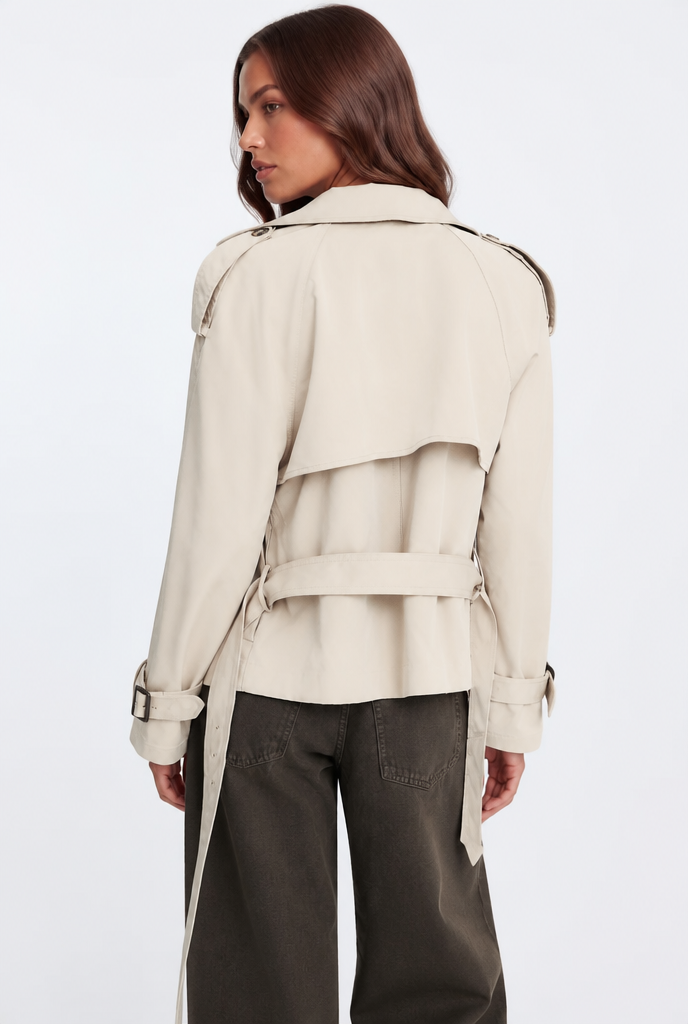 Annelise | Belted Double Breasted Trench Jacket