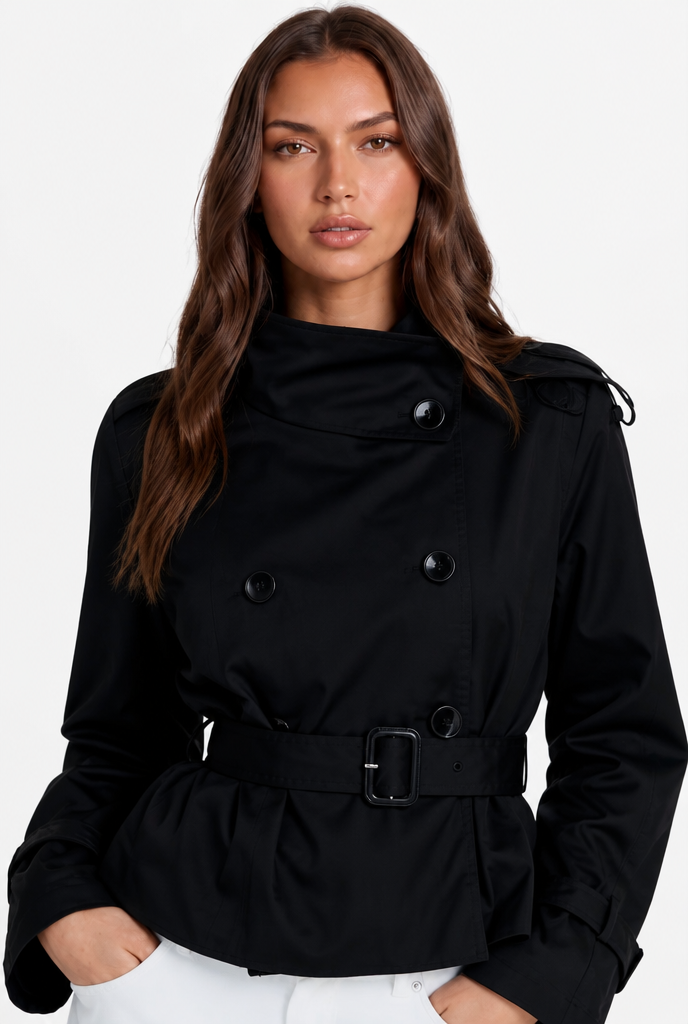 Annelise | Belted Double Breasted Trench Jacket