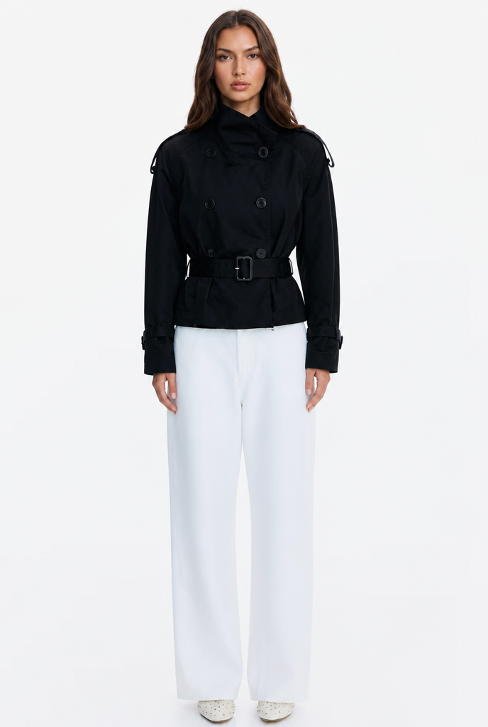 Annelise | Belted Double Breasted Trench Jacket