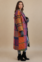 Elara | Oversized Plaid Wool Coat