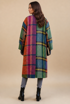 Elara | Oversized Plaid Wool Coat