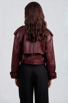 Vesper | Cropped Leather Biker Jacket