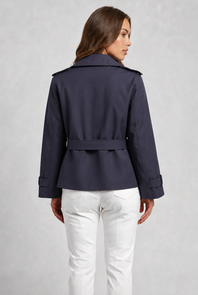 Maeve Cropped Belted Trench Jacket